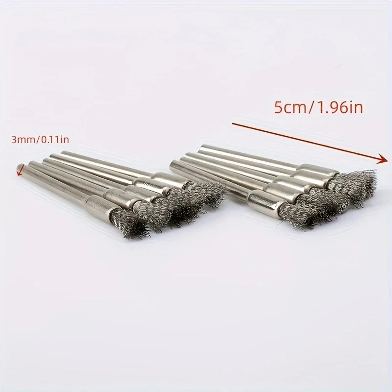 Workshop Cleaning Tools - 3,17 mm Saplı 10 Adet Paslanmaz