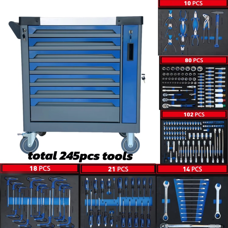 Workshop Tools Storage - 7 Çekmeceli Kilitlenebilir Çelik Atölye Alet