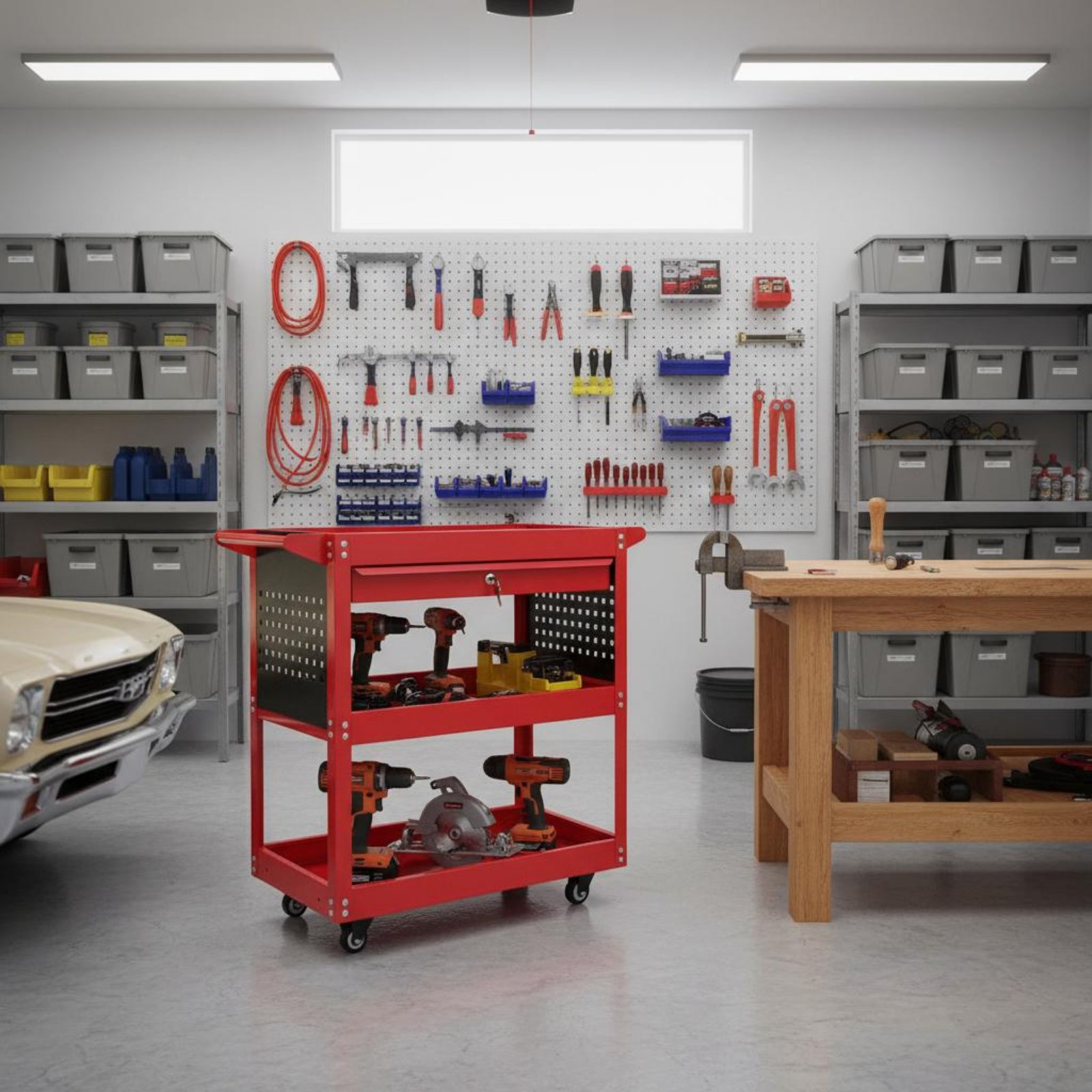 3 Katlı Alet Arabası Kalınlaşt - Workshop Tools Diy incelemesi ve fiyatı